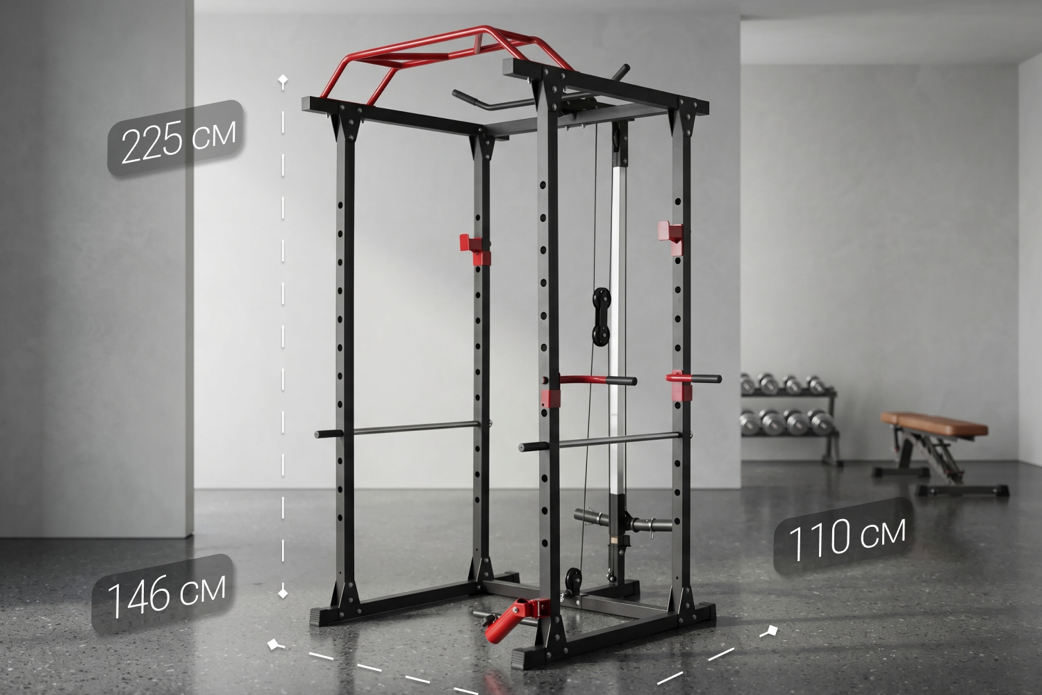 Силовая рама c верхним и нижним блоком VictoryFit VF-B2002