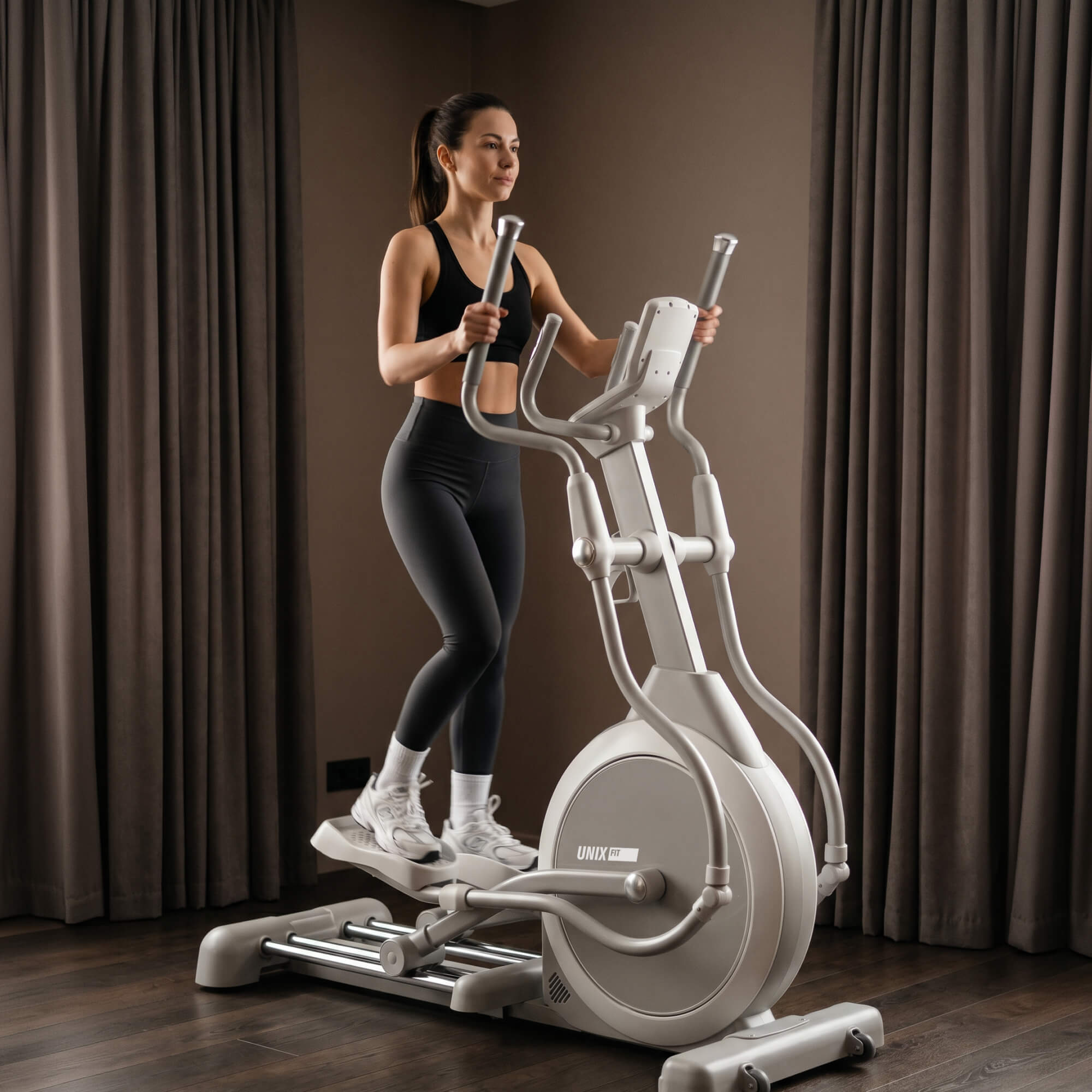 Эллиптический тренажер UNIX Fit MV-850 (ручной наклон / Manual Incline) зеркальный