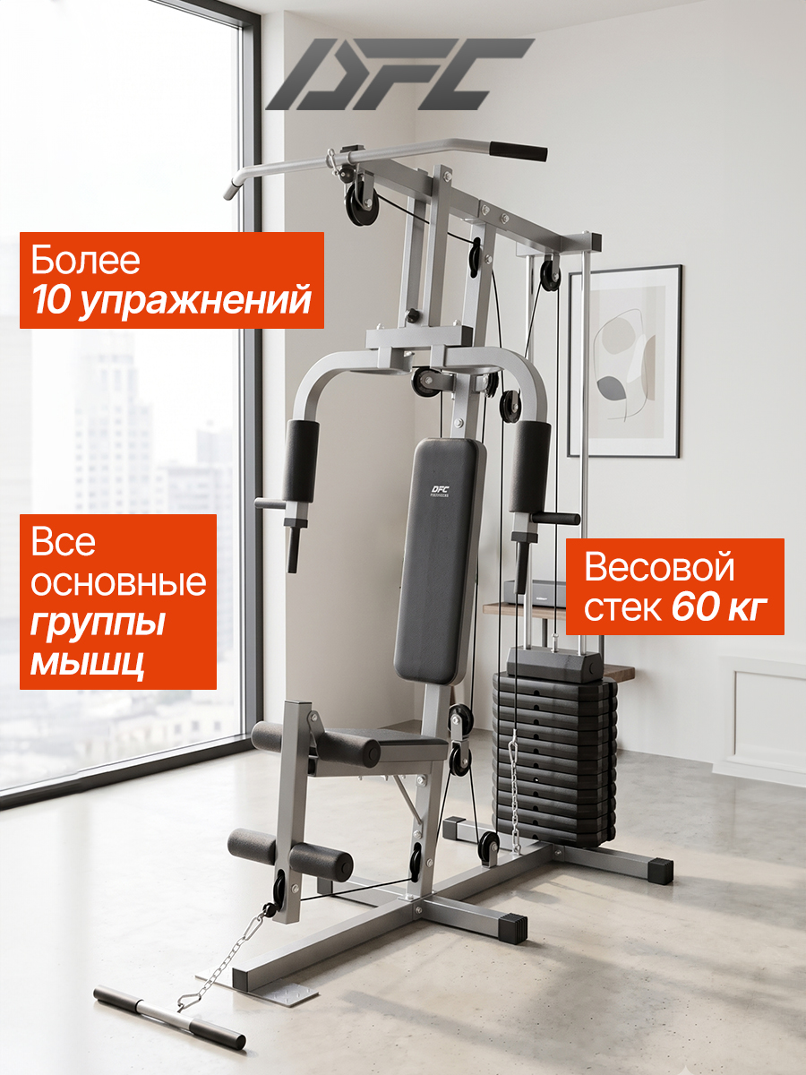Силовой комплекс DFC HomeGym D7000-60 / стек 60 кг