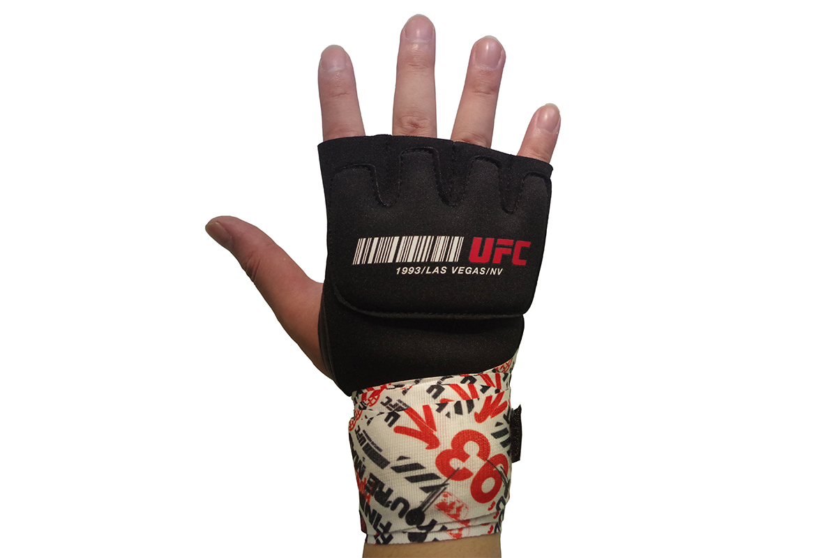 Гелевые бинты UFC Gel Glove Wraps RD/WH, SM