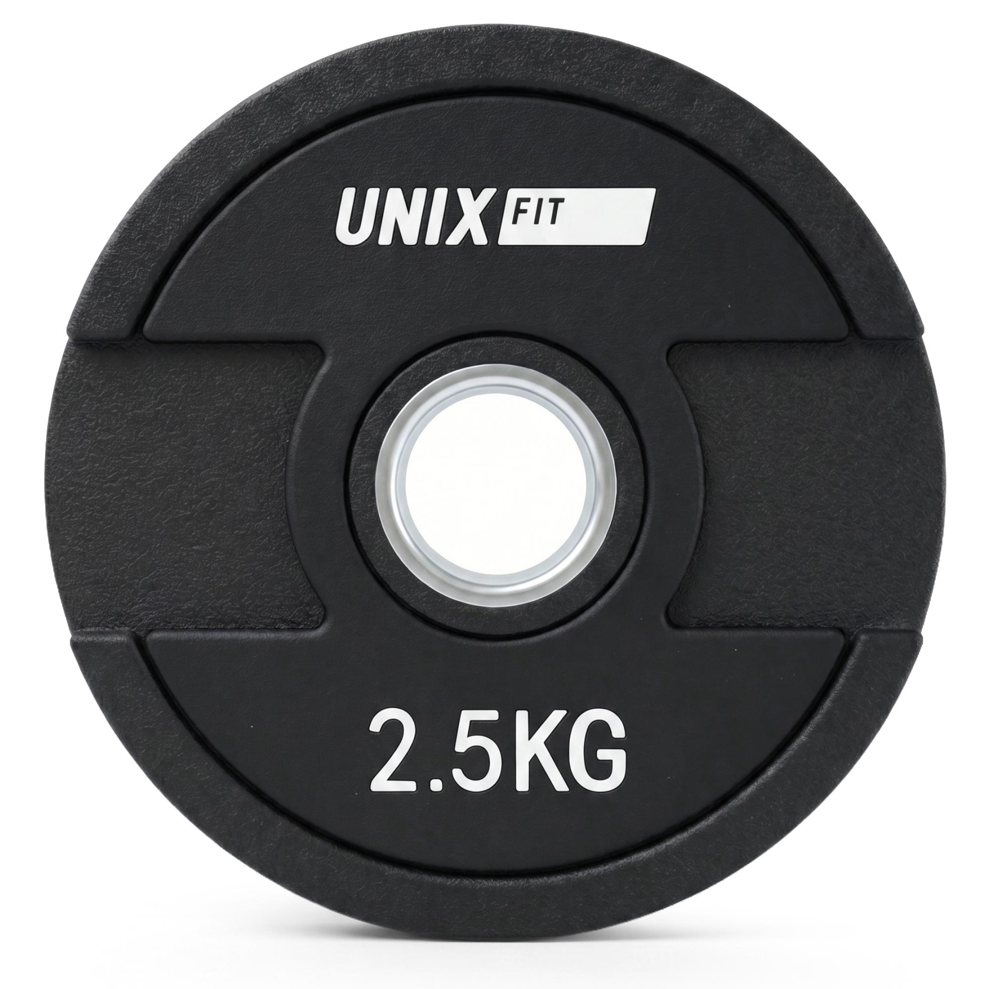 Набор дисков уретановых с хватом UNIX Fit PRO от 2,5 до 25 кг, 6 шт.