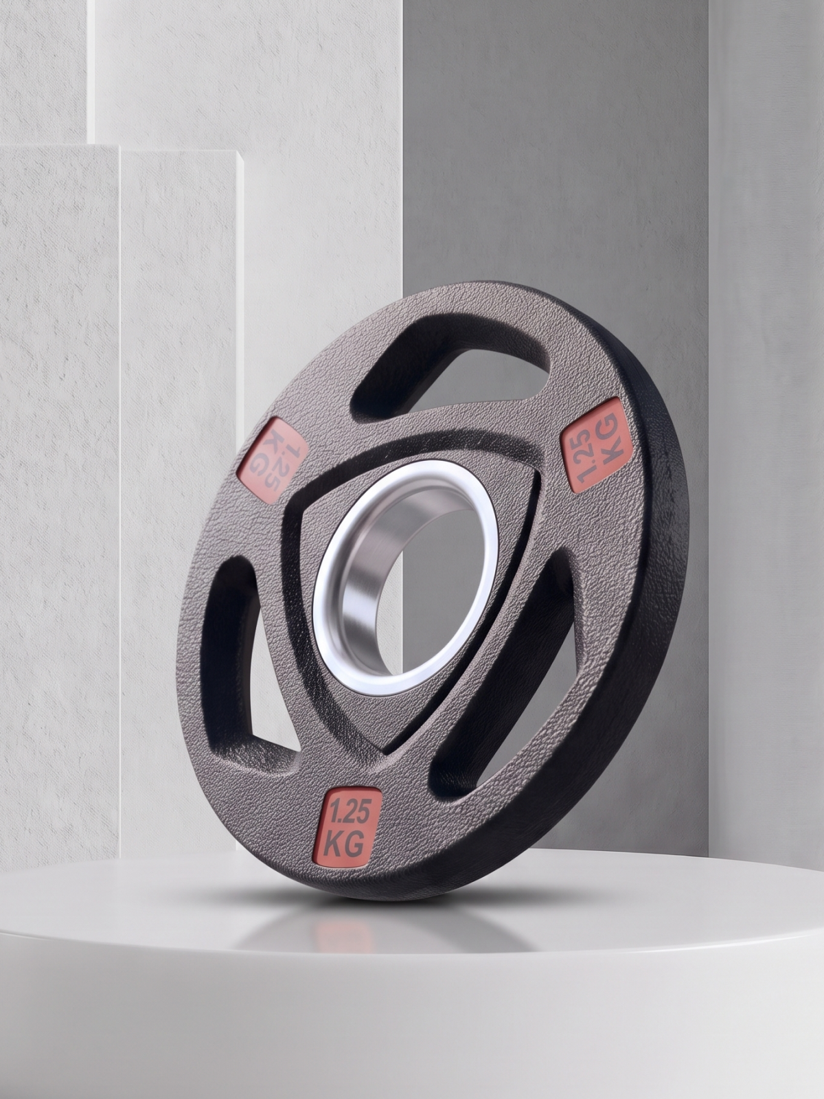 Диск 51 мм. NEO обрезиненный с 3-мя хватами 1,25 кг, VictoryFit VF-ST510125