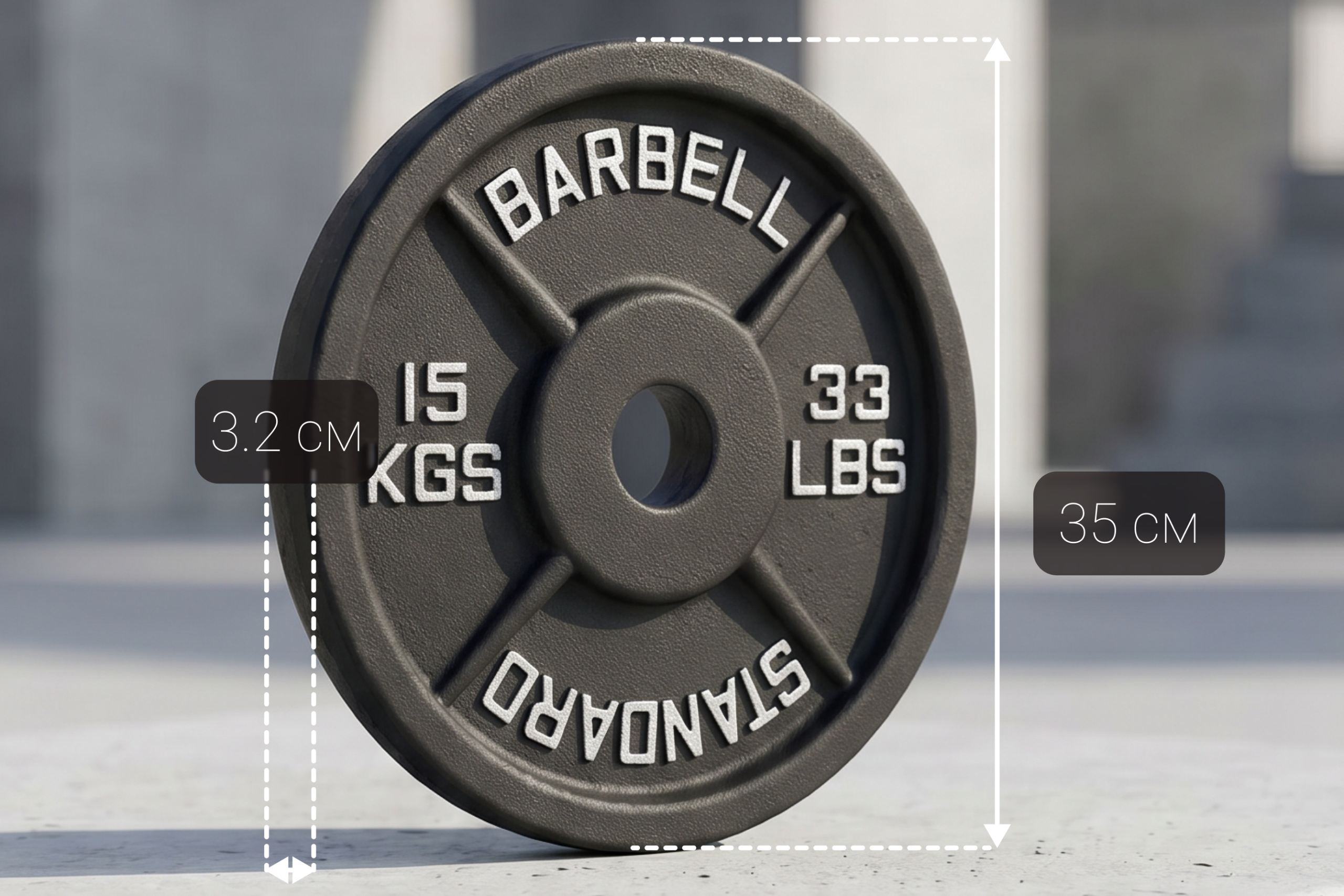 Диск 51 мм. чугунный окрашенный 15 кг, VictoryFit VF-SC511500