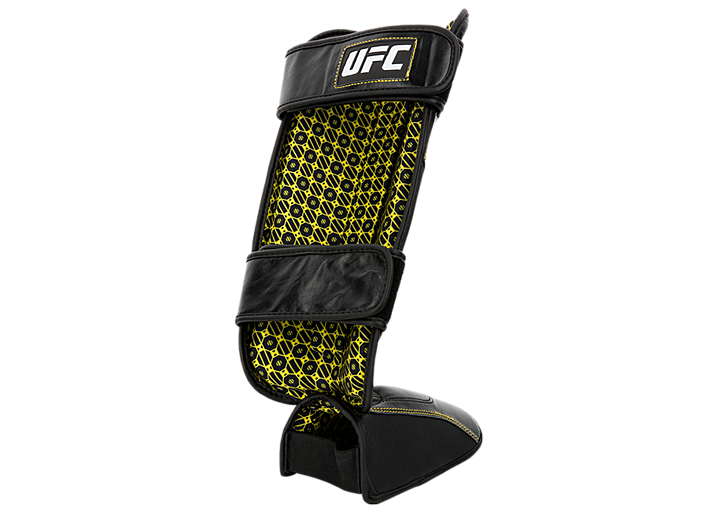 UFC Защита голени на липучках, черная - L/XL