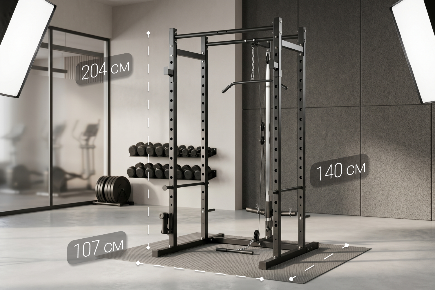Силовая рама c верхним и нижним блоком VictoryFit VF-B2019