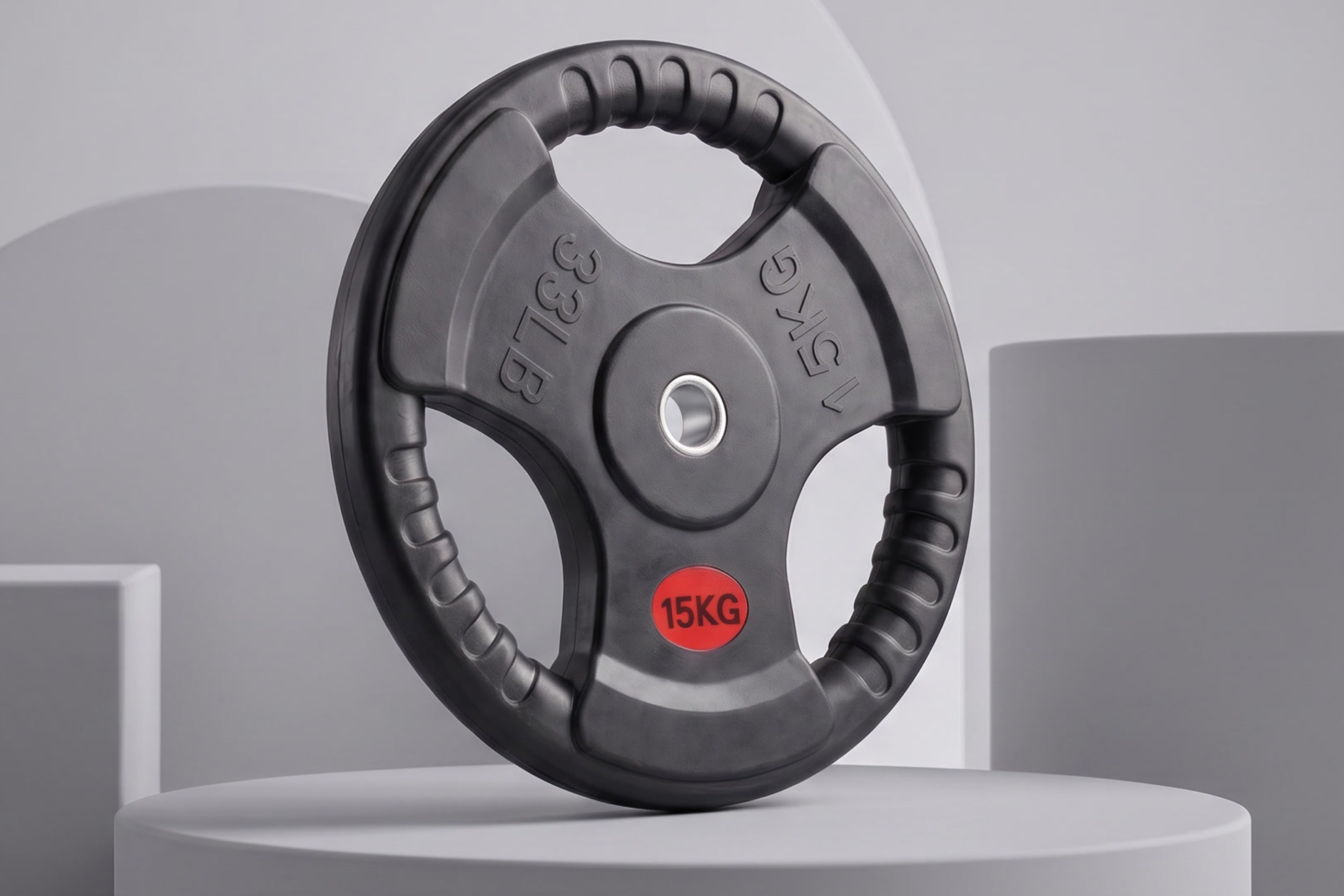 Диск 31 мм. обрезиненный с 3-мя хватами 15 кг, VictoryFit VF-S251500