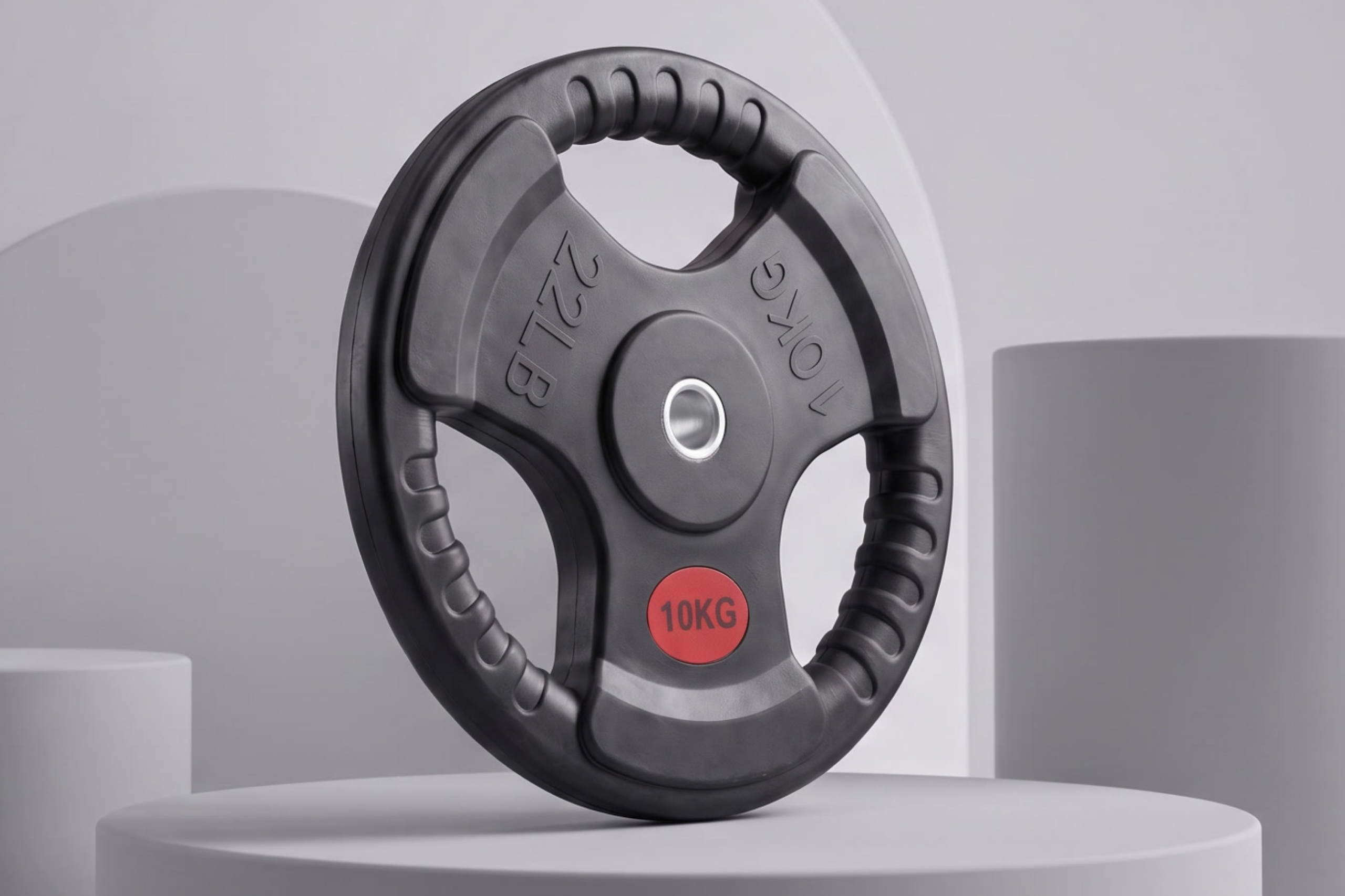 Диск 31 мм. обрезиненный с 3-мя хватами 10 кг, VictoryFit VF-S251000